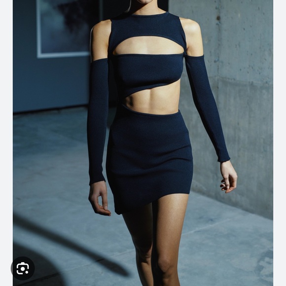 Baobab Collection Black Cut-Out Mini Dress - Picture 1 of 3